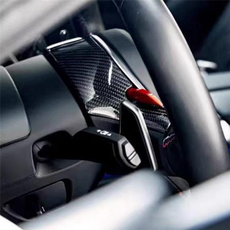 L10A Carbon Fiber Car Steering Wheel Panel Decoration Cover Trim Frame For BMW 1234 Series Z4 Carbon Fiber Pattern