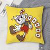 C-Cuphead Double-Sided Printed Square Decorative Cushion Cover For Sofa Living Room Home Decor