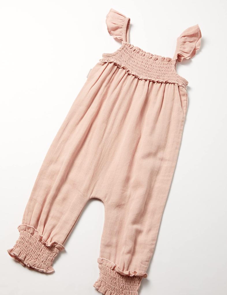 Sleeveless Romper Organic Sleeveless Romper Baby Rosewater [L'ovedbaby] (Muslin) ocm-2s-402 (Rosewater Pink) 6-9M (6-9 months)