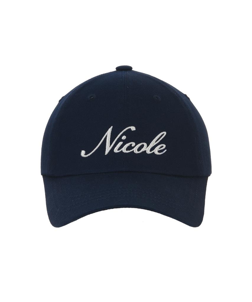 Nigaennikol Nicole Lettering Ball Cap_Navy