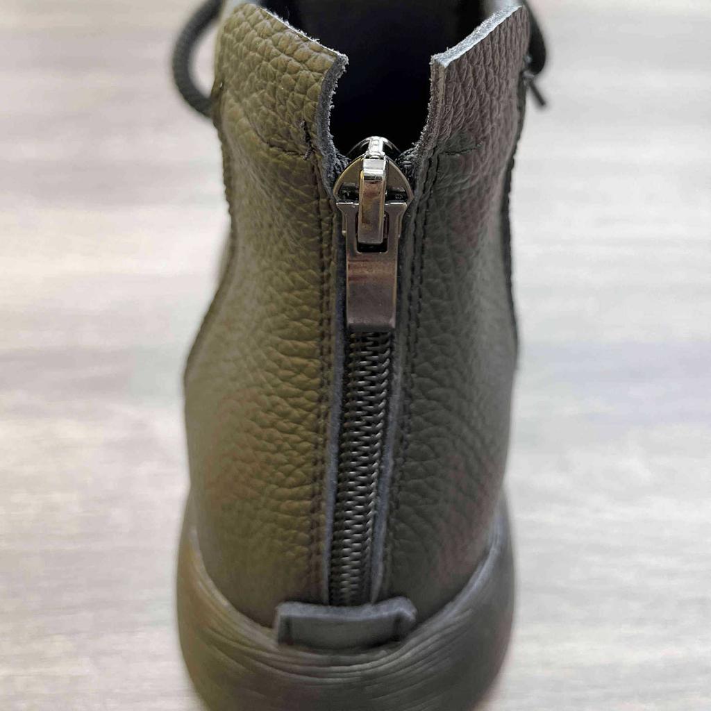 Botines planos cómodos de cuero genuino Superficie suave Suela suave Cómodos Versátiles Botas de cuero para mujer Cuero vacuno Botas antideslizantes 35-41