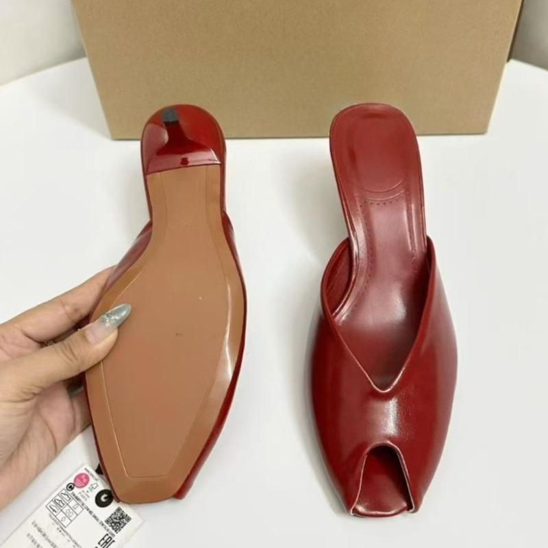 Sandali con Tacco Alto Donna Peep Toe Marca Soleist Pelle Verniciata Banchetti Designer Stiletti Taglia Grande Eleganti Sexy Scarpe a Ciabatta da Donna