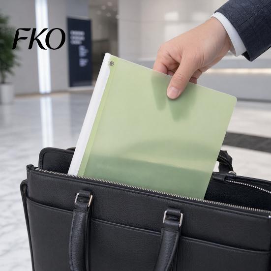 Colorful Document Organizer 5PCS Side Opening File Folder, with Rotating Sliding Bar, Lightweight Clip Folder Durable PP Gradient Color