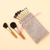 9-Piece Travel Makeup Brush Set with Pouch for Beginners - Includes Powder and Contour Brushes