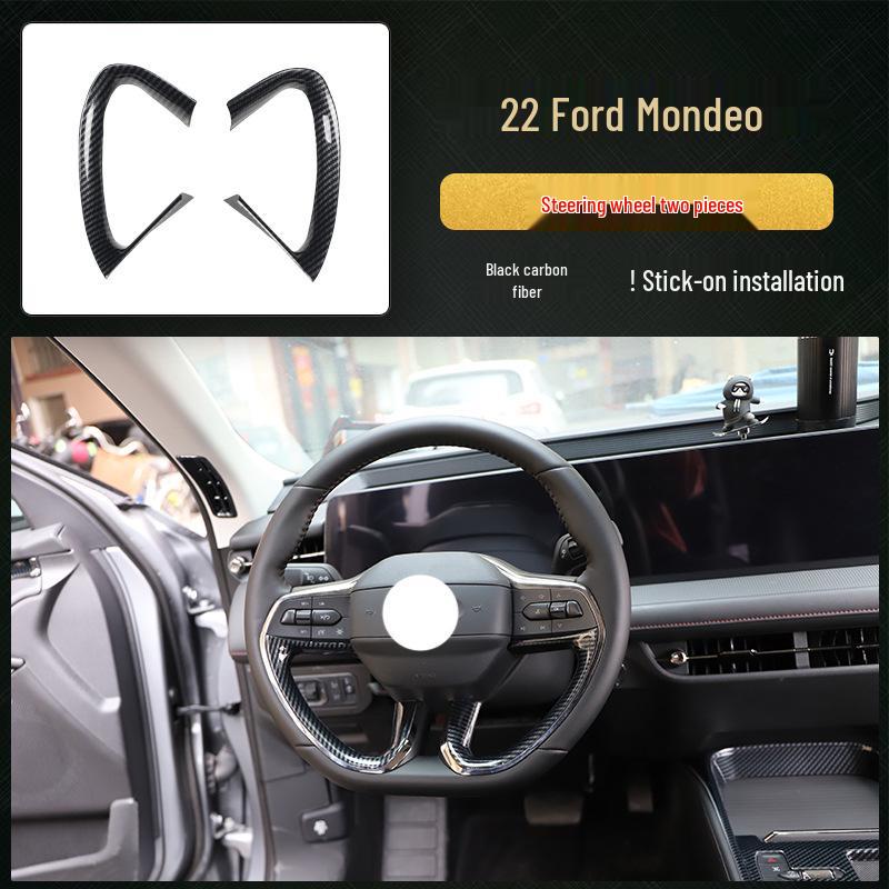 22 Mondeo Carbon Fiber Peach Wood Interior Sticker for Navigation Console & Power Window.