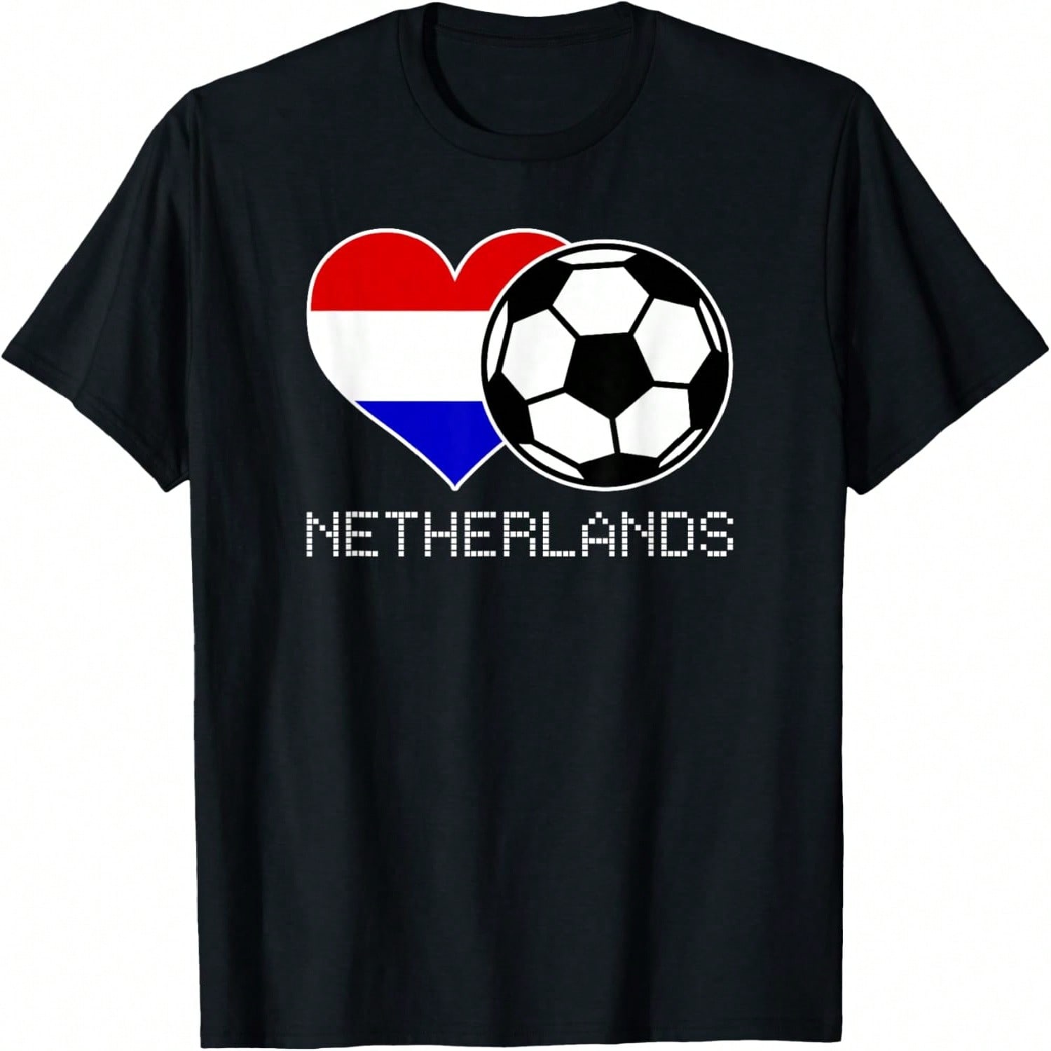 Netherlands Soccer Dutch Flag Love Nederland Pride Heart T-Shirt S
