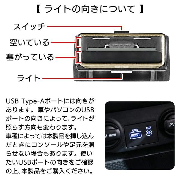 Rise Japan Car USB Type-A Illumination Hand Light Footlight Custom
