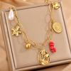 Titanium steel necklace, girls' high-end sense, fresh ing style, popular, non-fading pastoral necklace jewelry