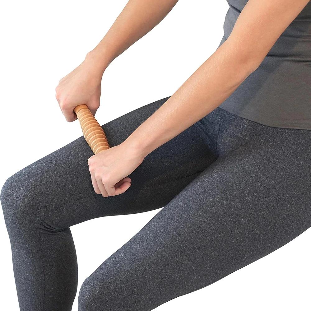 Holzmassagegerät Körper Rücken Holzfußrolle, Fußmassagegerät für Plantarfasziitis, Stressabbau, Entspannung