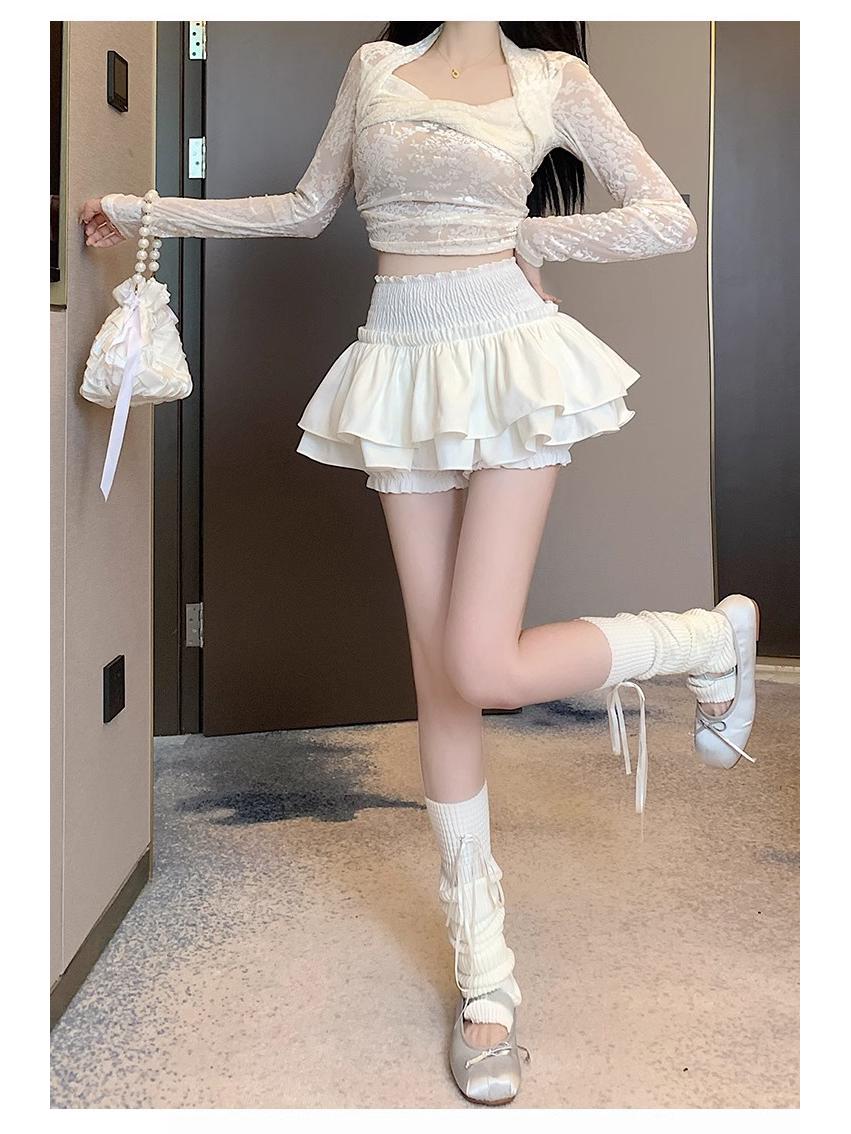 

Женская пышная миди-юбка А-силуэта с высокой талией - Белая, Маленький размер, Коллекция 2025 (Весна/Лето/Осень) S [81-90 lbs]