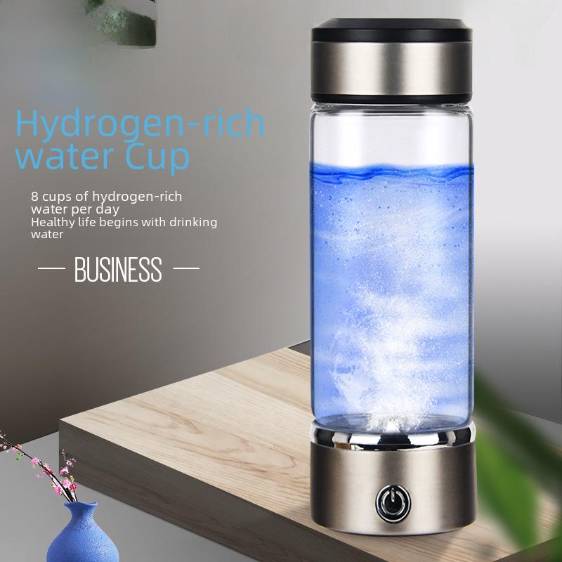 

Перезаряжаемая стеклянная кружка для воды, обогащенной водородом 420 ml серебряный