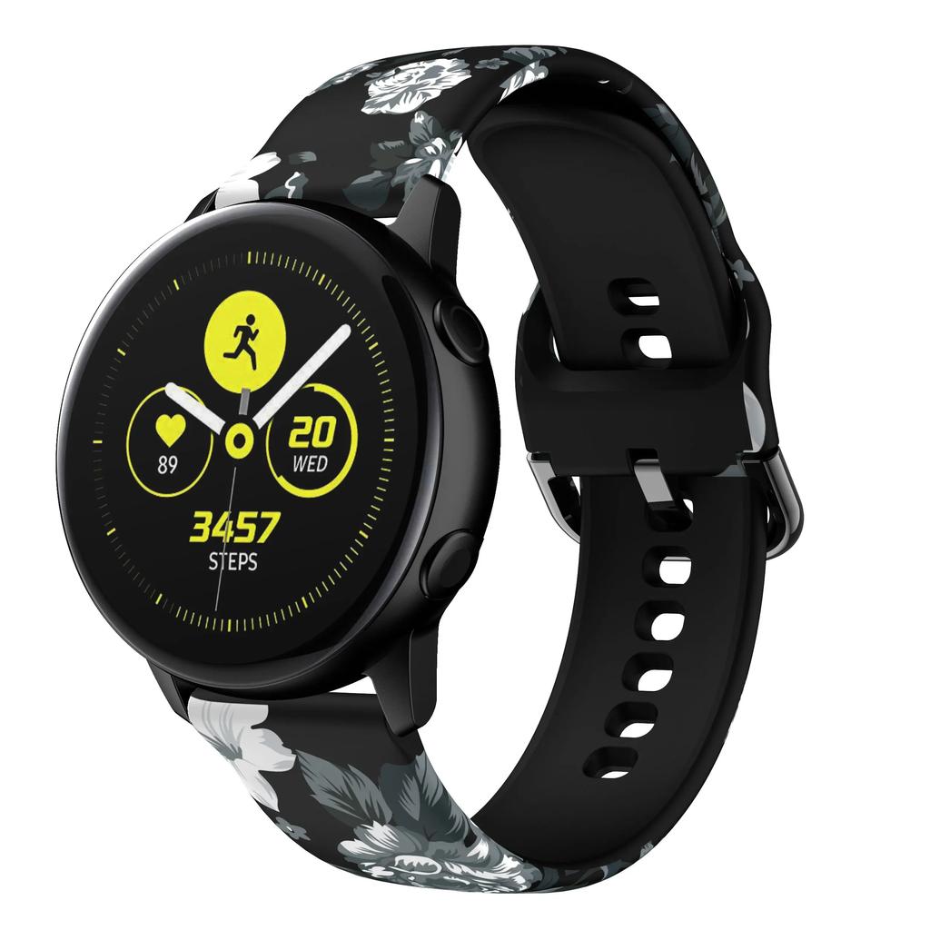 22mm 20MM Watch Strap for Samsung Galaxy Watch 6 5 pro/4/Classic Silicone Sport Bracelet for Amazfit GTR-GTS 4-3-2e Printed Band