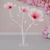 170cm Tall Artificial Peony Flowers for Wedding Decor, 3-Headed Branch w/ Gradient Red Color, Lifelike Fake Flowers for Ceremony