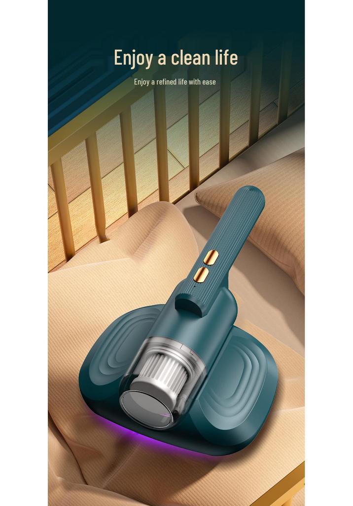 Handheld Wireless Vacuum Cleaner for Mite Removal from Beds