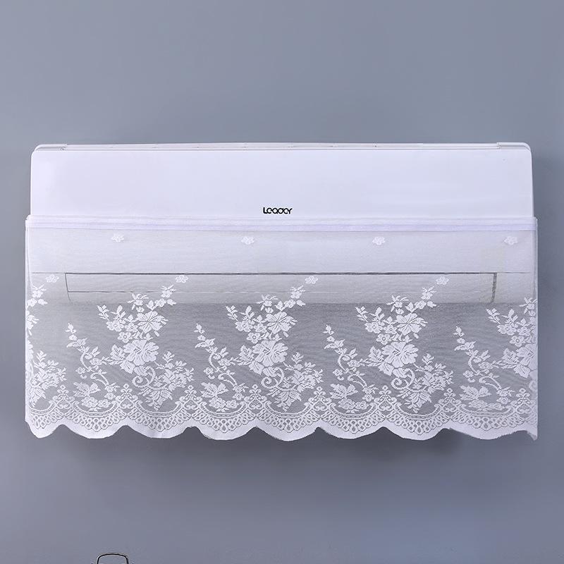 Biely čipkovaný kryt na klimatizáciu 1,5 HP - Elegantná ochrana proti prachu a vetru do spálne.