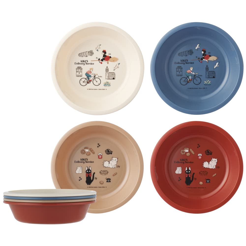 

Skater Plastic Bowl Delivery Service Studio Ghibli Made in Japan 4-Piece Set, 15.5cm, Children s Bowls, Kiki s 23, Design, (P6P-A)