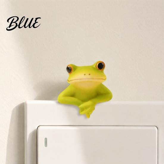 Resin Home Decoration Ornaments 3D Cute Animal Light Switch Sticker Cartoon Pig Cat Mermaid Frog Wall Small Desktop Ornament Crafts Stickers,