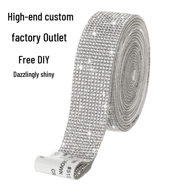 Eco-friendly Self-Adhesive Rhinestone Strip for Clothing, Shoes, Bags, Jewelry, and Toys