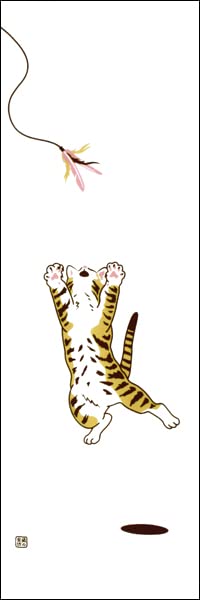 

Dyeing Anbo Tenugui Authentic Dyed Cotton Tokuoka Made in Japan 35cm x 100cm Jump Ochre 100%