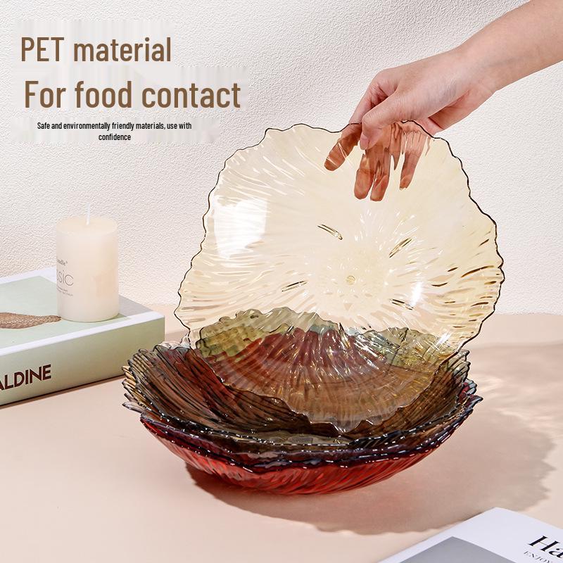 Elegant Home-Style Petal Plate: Food-Grade Fruit & Snack Dish