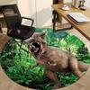 1pc Dinosaur, Prehistoric Chair Carpet for Office, Soft Comfortable Mat For Office, Living Room, Bedroom, Machine Washable Carpet yy251112026