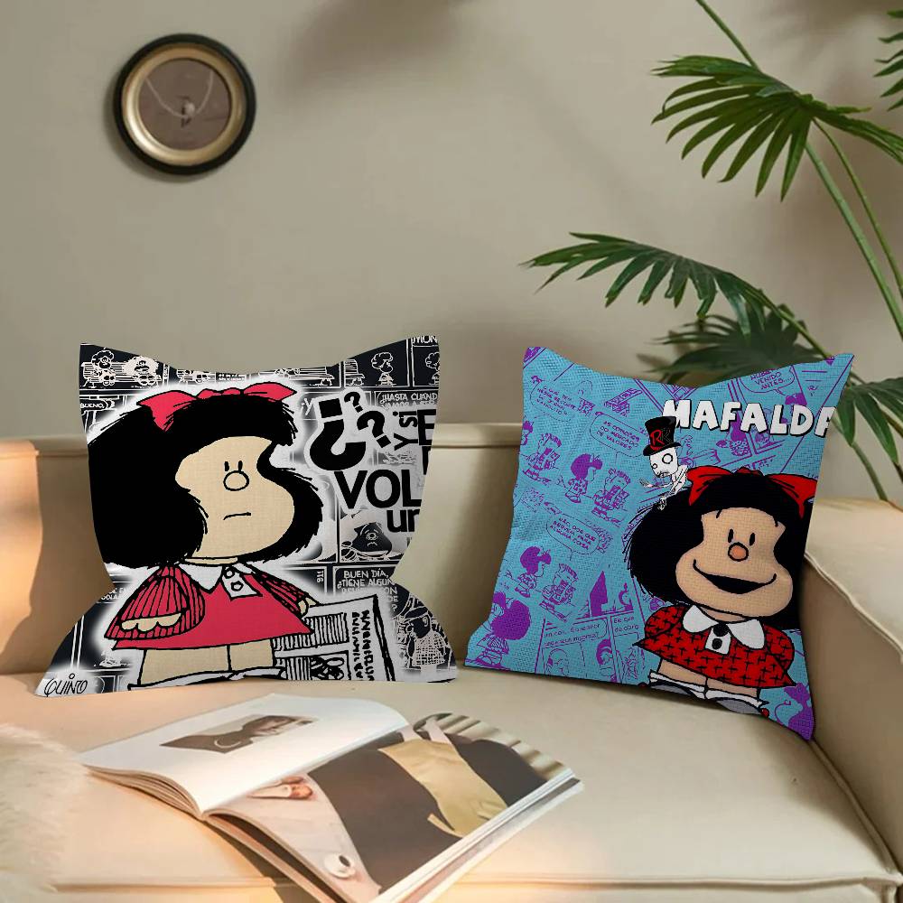 Cute Cartoon M-Mafalda Pillow Cover Sofa Cushion Cover Home Room Decoration Children Gift