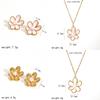 Collection de Bijoux Floraux de Designer Printemps en Acier Inoxydable Pour Dames Usage Quotidien