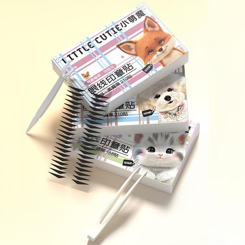 168/210 szt. Naklejka z pieczątką do eyelinera Wodoodporna Odporna na pot Dopasowująca się Opuchnięte oko Pęcherz Regulująca Plaster do eyelinera