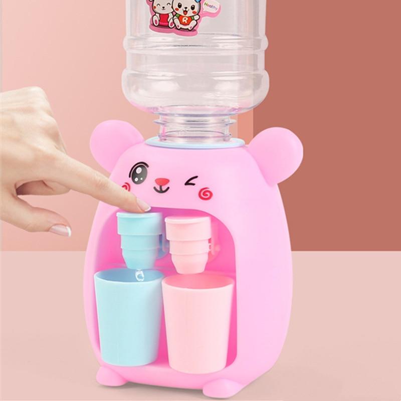 Kids Role Play Kitchen Toy Set 1PC Pretend Play Water Dispenser with Faucet - Mini Dollhouse Pink Learning for Girls