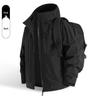 American Retro Mountain Windbreaker: Color Block, Multi-Zipper, Hooded, Waterproof Jacket for Hiking and Mountaineering