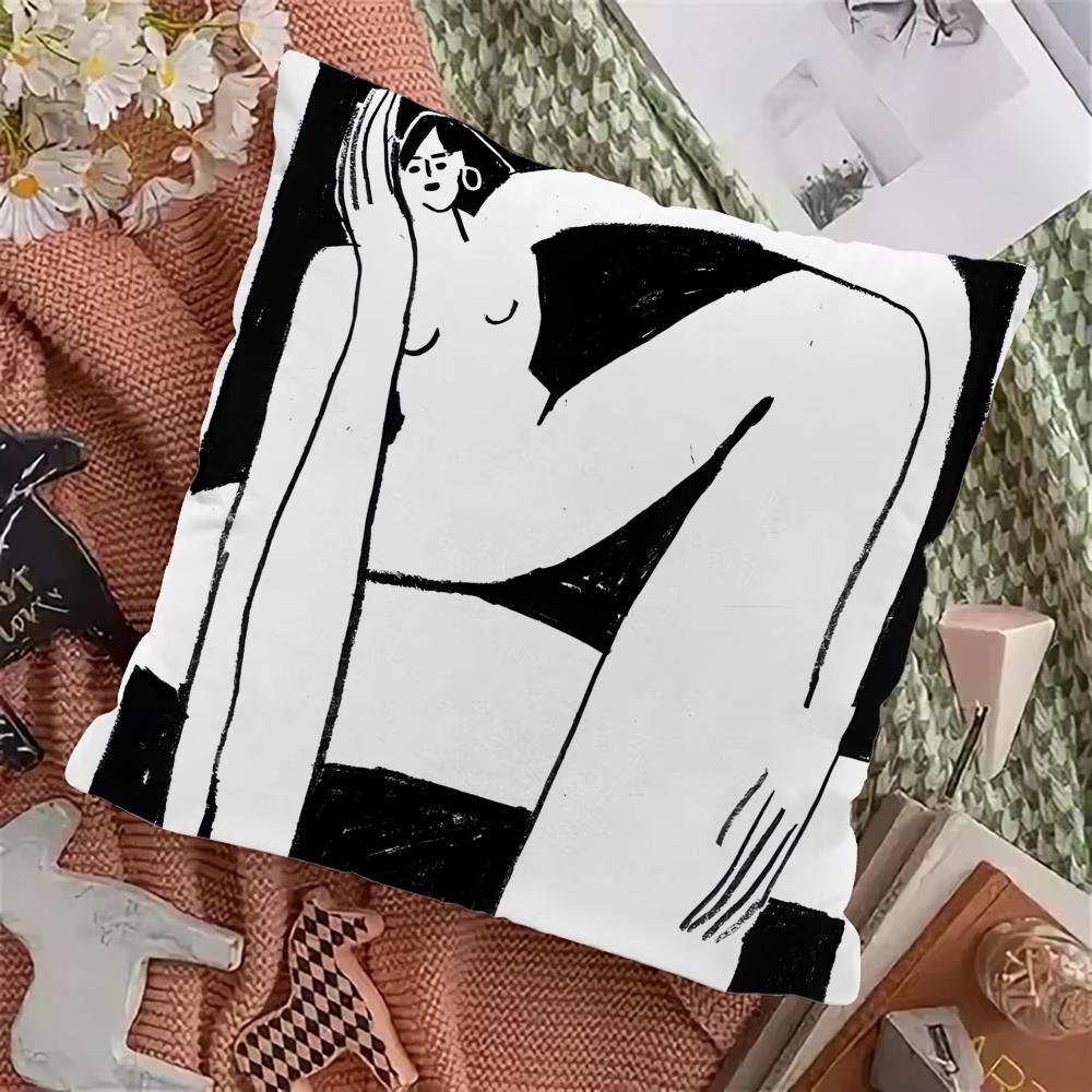 Abstract Woman Artwork Pillow Case Pillowcase Home Sofa Cushions Car Cushions Pillowcover Office Pillowshell Pillow