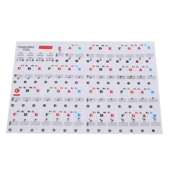 Creative Piano Decorations Fashion Piano Sticker Keyboard Note Notation Stickers Staves Stickers