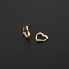 Minimalist Polished Heart Shaped Micro Paved Zircon Huggie Earrings Versatile Fashion Jewelry For Women
