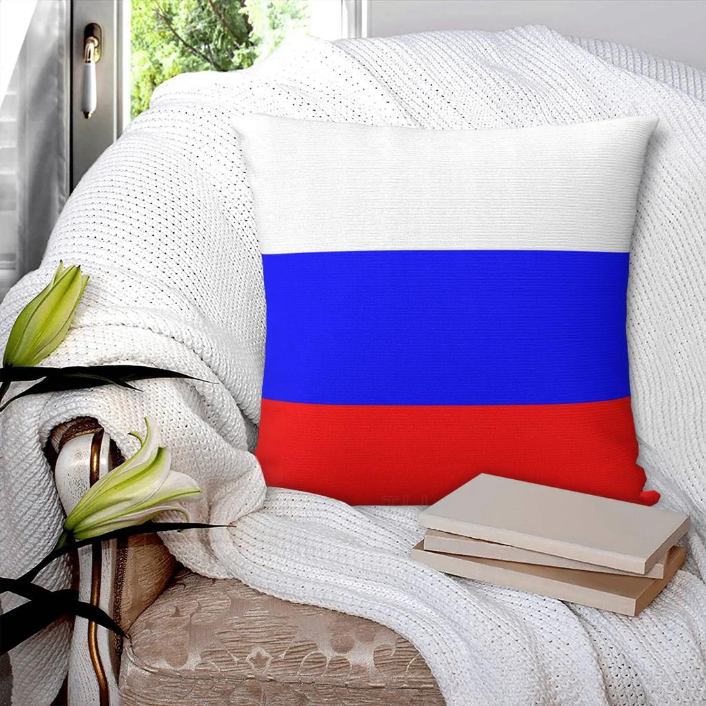 Russian Flag Pilowcase Home Office Car Decor Flag of Russia Pillow Case Sofa Bed Cushion Cover 45x45cm