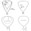 2Pcs Cute Lovely Lock Chain Waterproof Reusable Necklace Locks Pendant Wear-resistant Punk Necklaces for Women Clothes