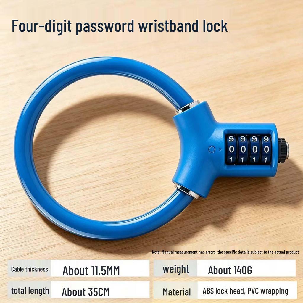 Five-Digit Anti-Theft Cable Lock for Mountain Bikes & E-Bikes
