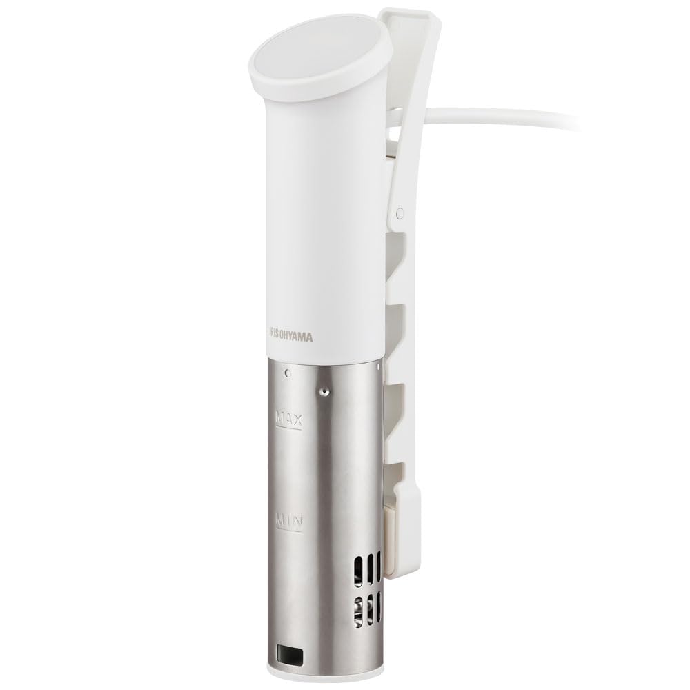 Iris Ohyama Sous Vide Cooker, Clip-on Design, Touchscreen Operation, Waterproof, Suitable for Shallow Pots, Meat Dishes, Fish Dishes, Steamed