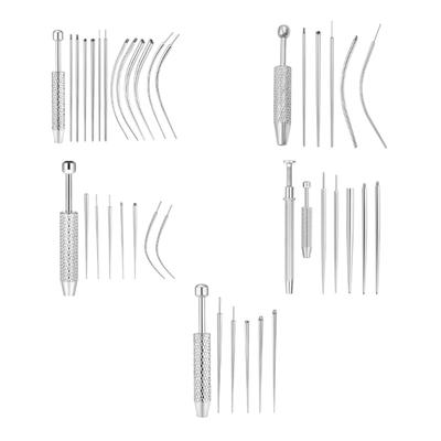 Piercing Jewelry Applicator Set with Taper Cone Insertion Tool Stainless Steel Texture Suitable for Various Skin Care