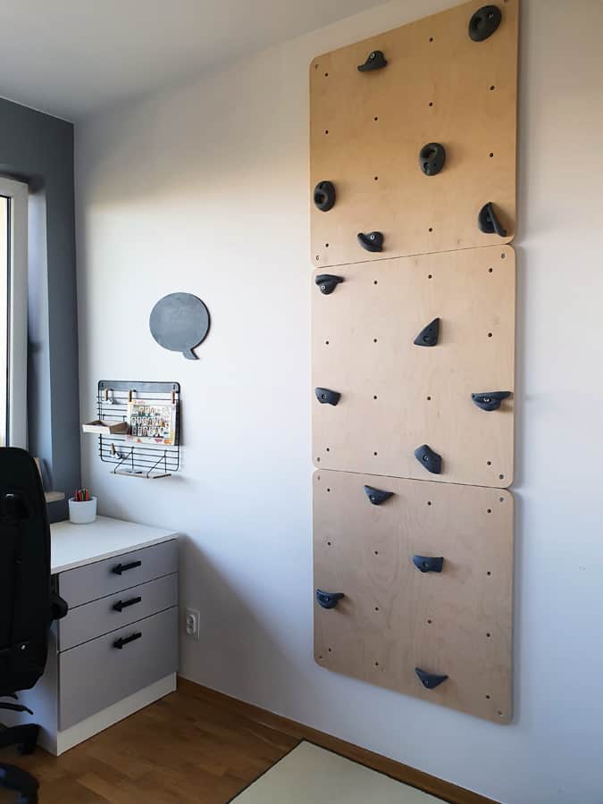 Climbing Wall Square 3 Wood - Gray Grips