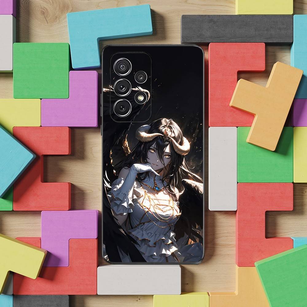 O-Overlord Cartoon A-Albedo Phone Case For Samsung S25,S24,S23,S22,S21,S20,S10,Ultra,Plus,Lite,FE,Soft Silicone Black Cover