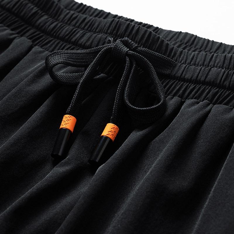 Summer new men's casual pants fashionable large size - fattened and enlarged ice silk quick-drying sports trousers