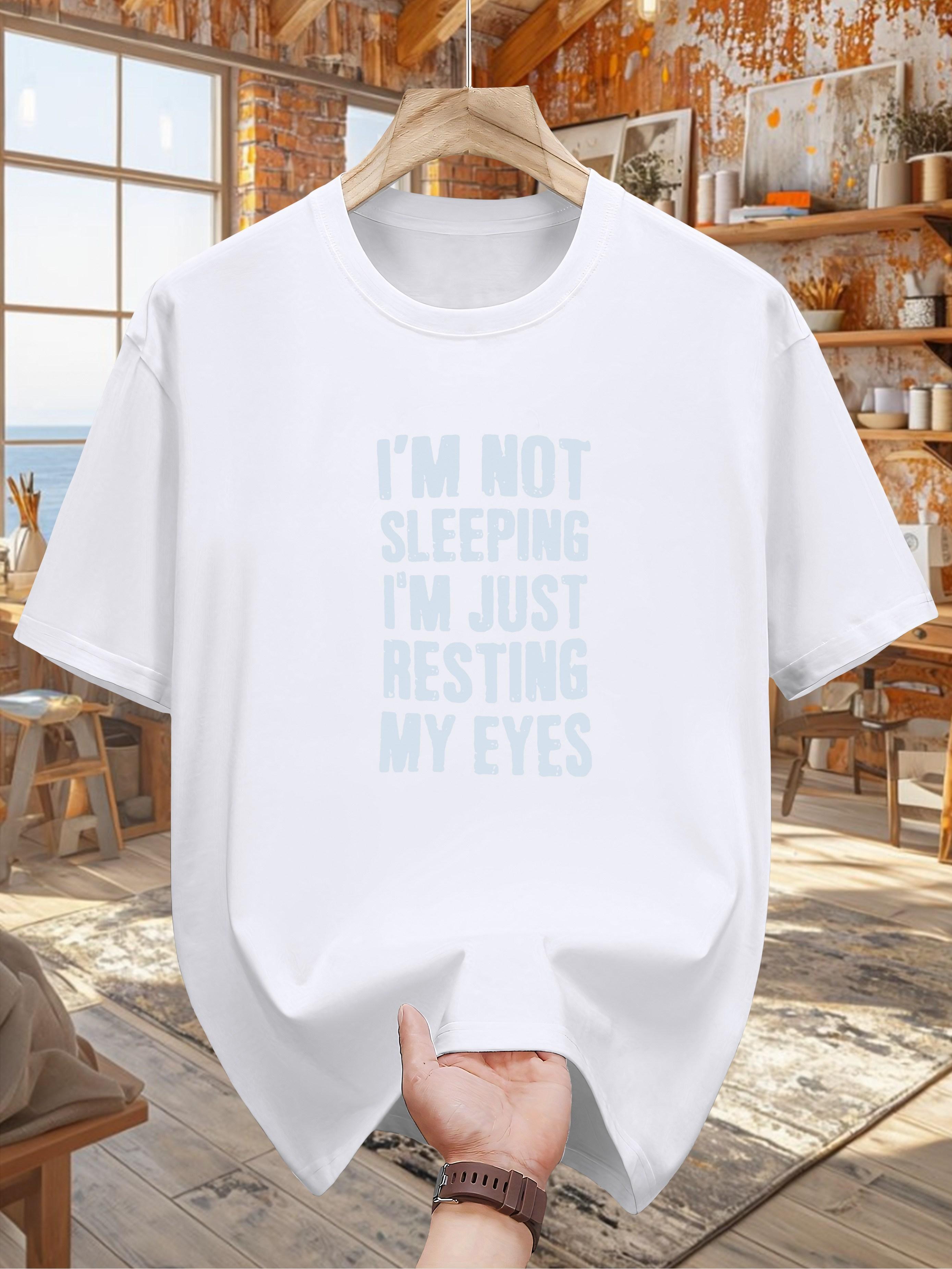 Navy Blue Graphic T-shirt - I m Not Sleeping M