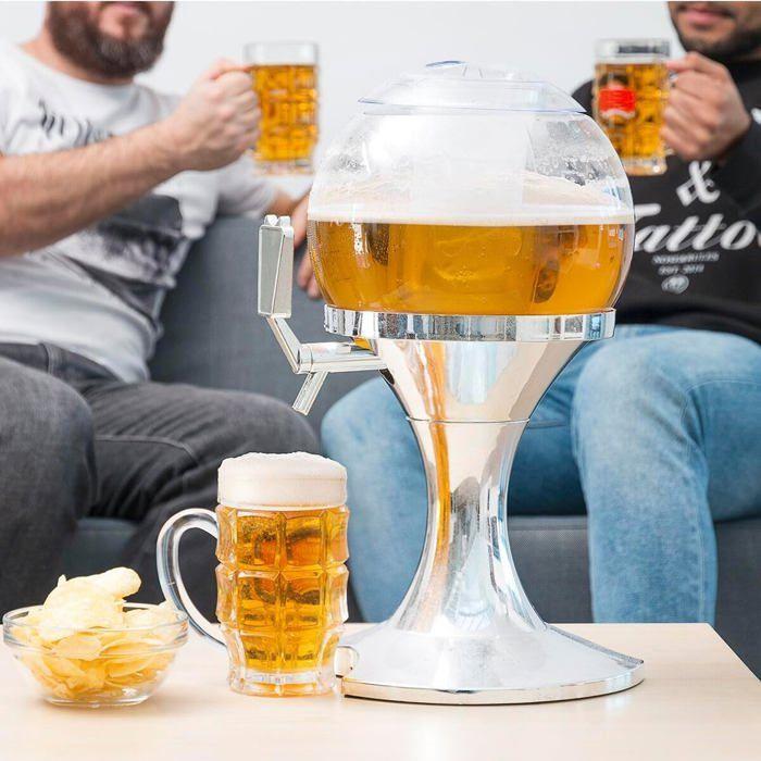 Distributeur de Bière - CELLUSTOP - Chill Beer Ball - Réfrigéré - Compartiment à glaçons - 3,5 L
