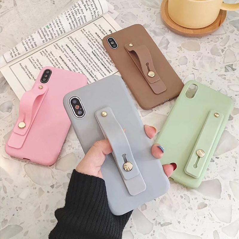 1pc Universal Silicone Wristband Phone Holder Finger Ring Phone Hand Band Bracket Push Pull Grip Phone Stand Sticker Accessories