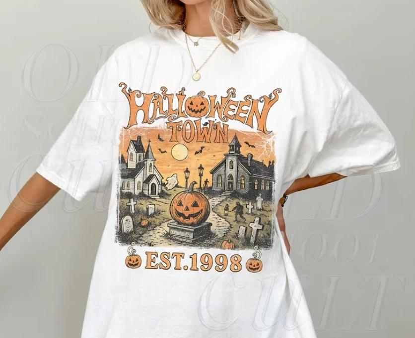 Halloweentown Est 1998 Vintage 90s Style Graphic T-Shirt 4XL