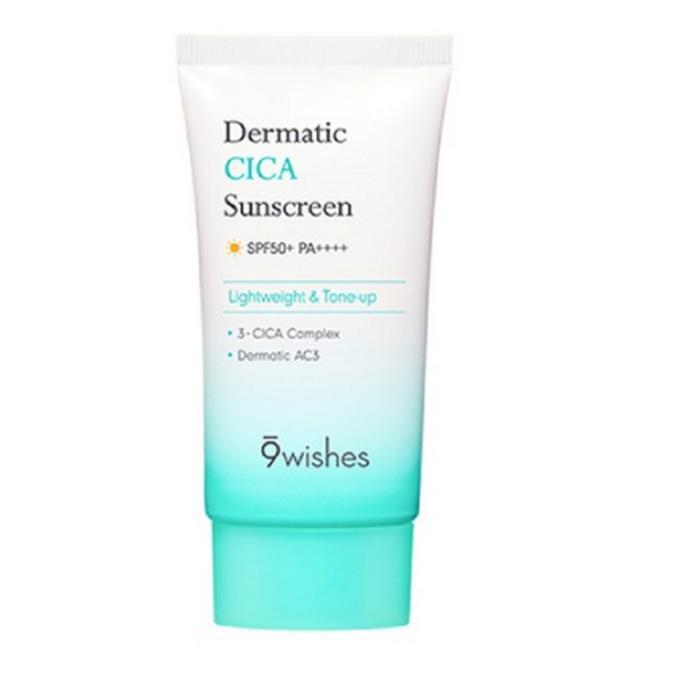 9WISHES Dermatic Cica Sunscreen 50ml SPF50+PA++++ Soothing Korean K-Beauty Skincare (39389911)