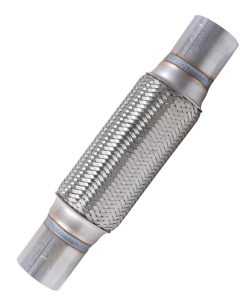 Uitlaat flexibele pijp 2,5 x 8 inch Heavy Duty Roestvrij Staal Demperbuis Vermindert Vibratiegeluid Universele Pasvorm voor Auto's Vrachtwagens SUV's