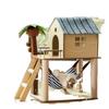 Kokospalmeninsel Katzenklettergerüst Katzennest Integrierte Katzenvilla Kleine Wohnung nimmt keine Fläche ein Universelles Katzenspielzeug für alle Jahreszeiten