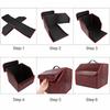 Collapsible Car Storage Box Crocodile Grain Leather Organizer For Car Trunk Box Organizer Auto Tidying Storage Bag Watertight