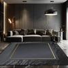 Europäischer Stil Luxus Schwarz Golden Teppich für Wohnzimmer Dunkeltonige Dekoration Waschbare Große Teppiche Schlafzimmer Bettseite Rutschfeste Matte